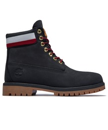 Timberland（ティンバーランド）の「メンズ ティンバーランド ヘリテージ 6インチ ウォータープルーフ ウォーム ラインド ブーツ - ブラック/レッド（ブーツ）」