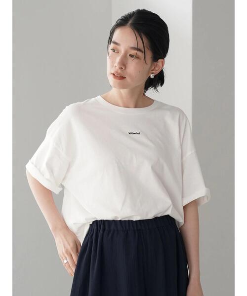 AMERICAN HOLIC(アメリカンホリック)の「刺繍ロゴカットプルオーバー(Tシャツ/カットソー・レディース・ベージュ/オフホワイト・M/L)」の4枚目の写真