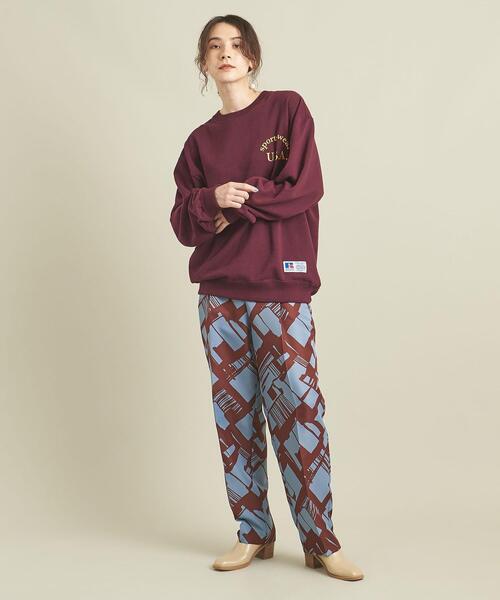 Russell Athletic（ラッセルアスレティック）の「【別注】＜RUSSELL ATHLETIC＞カレッジロゴスウェットプルオーバー ∴（スウェット・レディース・ライトグレー/ブラック/ワインレッド・FREE）」の8枚目の写真