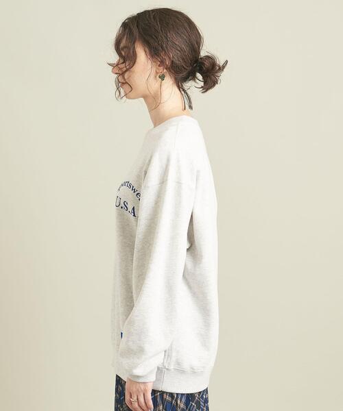 Russell Athletic（ラッセルアスレティック）の「【別注】＜RUSSELL ATHLETIC＞カレッジロゴスウェットプルオーバー ∴（スウェット・レディース・ライトグレー/ブラック/ワインレッド・FREE）」の12枚目の写真