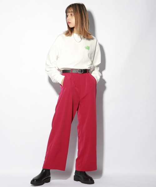 PBLIM（ページボーイリム）の「【PAGEBOYLIM】トライメッセージロンT（Tシャツ/カットソー・レディース・オフホワイト/ブラック/ブラウン/パープル・MEDIUM/LARGE）」の9枚目の写真