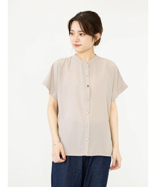 ELENCARE DUE（エレンカーレデュエ）の「・ELENCARE DUE ｲﾛｲﾛ釦5分袖ﾌﾞﾗｳｽ＊（シャツ/ブラウス・レディース・チャコールグレー/ベージュ/ブラック/オフホワイト・FREE）」の9枚目の写真
