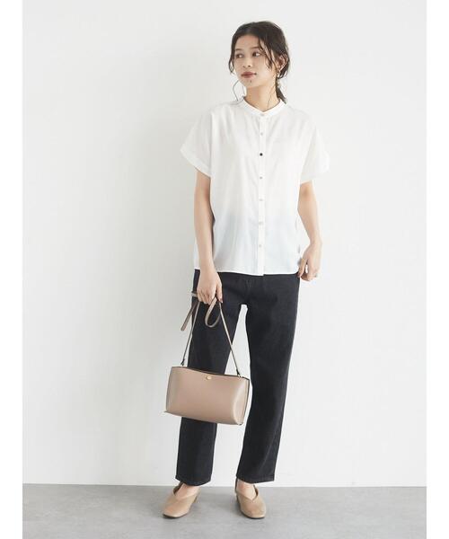 ELENCARE DUE（エレンカーレデュエ）の「・ELENCARE DUE ｲﾛｲﾛ釦5分袖ﾌﾞﾗｳｽ＊（シャツ/ブラウス・レディース・チャコールグレー/ベージュ/ブラック/オフホワイト・FREE）」の10枚目の写真