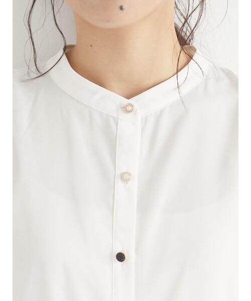 ELENCARE DUE（エレンカーレデュエ）の「・ELENCARE DUE ｲﾛｲﾛ釦5分袖ﾌﾞﾗｳｽ＊（シャツ/ブラウス・レディース・チャコールグレー/ベージュ/ブラック/オフホワイト・FREE）」の15枚目の写真