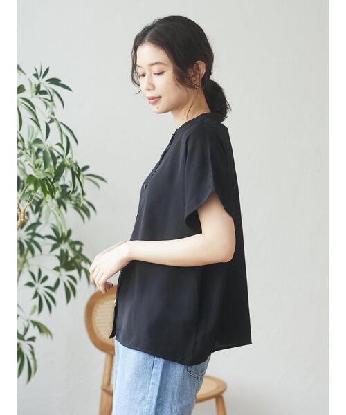 ELENCARE DUE（エレンカーレデュエ）の「・ELENCARE DUE ｲﾛｲﾛ釦5分袖ﾌﾞﾗｳｽ＊（シャツ/ブラウス・レディース・チャコールグレー/ベージュ/ブラック/オフホワイト・FREE）」の19枚目の写真