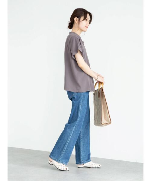 ELENCARE DUE（エレンカーレデュエ）の「・ELENCARE DUE ｲﾛｲﾛ釦5分袖ﾌﾞﾗｳｽ＊（シャツ/ブラウス・レディース・チャコールグレー/ベージュ/ブラック/オフホワイト・FREE）」の22枚目の写真