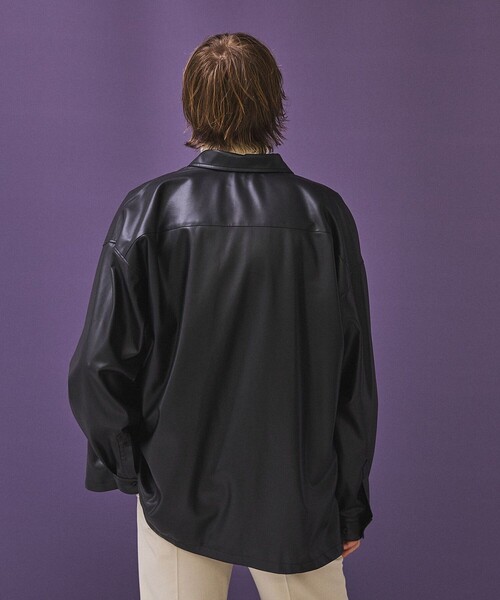 シンセティックレザーオーバージャケット(PUBLIC TOKYO) PUBLIC TOKYO（パブリックトウキョウ）の「シンセティックレザー