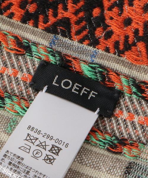 LOEFF（ロエフ）の「＜LOEFF（ロエフ）＞ジャカード ストール（ストール/ショール・レディース・オレンジ・FREE）」の4枚目の写真