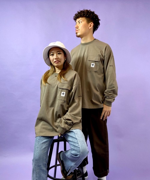 Columbia(コロンビア)の「columbia/コロンビア インペリアルパーク ポケット ロンT/ビッグシルエット ロングスリーブTEE PM0800(Tシャツ/カットソー・メンズ・ブラウン/ブラック/オフホワイト・L/S/XL/M)」の10枚目の写真