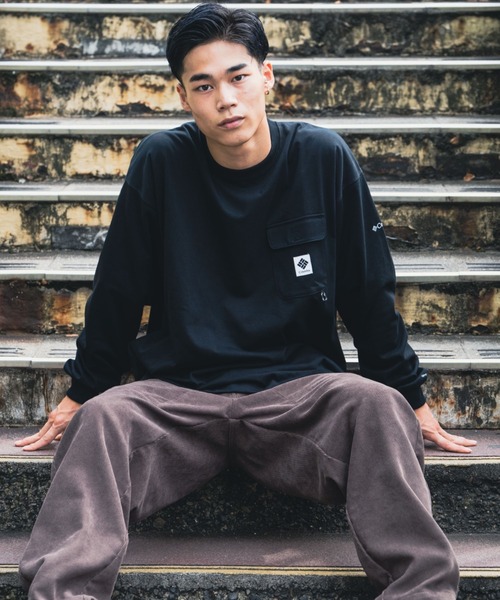 Columbia(コロンビア)の「columbia/コロンビア インペリアルパーク ポケット ロンT/ビッグシルエット ロングスリーブTEE PM0800(Tシャツ/カットソー・メンズ・ブラウン/ブラック/オフホワイト・L/S/XL/M)」の9枚目の写真