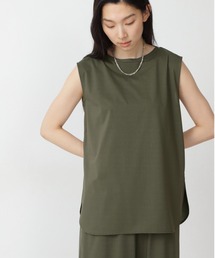 human woman | プレーティング天竺ノースリーブプルオーバー(Tシャツ/カットソー)