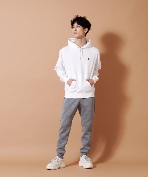 Champion(チャンピオン)の「【CHAMPION/チャンピオン】アスレジャースウェットパーカー 軽量素材使用 スポーティなスウエットパーカー C3-LS151(パーカー・メンズ・ホワイト/ブラック/杢グレー・MEDIUM/LARGE/X-LARGE)」の5枚目の写真
