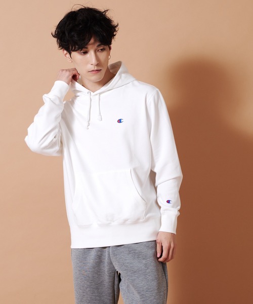 Champion(チャンピオン)の「【CHAMPION/チャンピオン】アスレジャースウェットパーカー 軽量素材使用 スポーティなスウエットパーカー C3-LS151(パーカー・メンズ・ホワイト/ブラック/杢グレー・MEDIUM/LARGE/X-LARGE)」の13枚目の写真