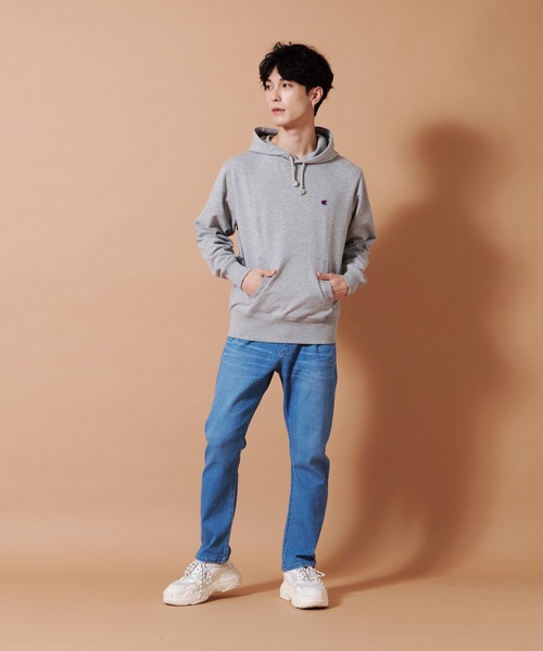 Champion(チャンピオン)の「【CHAMPION/チャンピオン】アスレジャースウェットパーカー 軽量素材使用 スポーティなスウエットパーカー C3-LS151(パーカー・メンズ・ホワイト/ブラック/杢グレー・MEDIUM/LARGE/X-LARGE)」の18枚目の写真