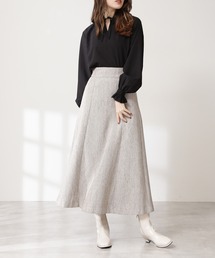 N.（N. Natural Beauty Basic） | ◆サスペンダー付ツイードスカート(スカート)