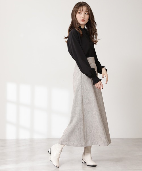 N.(N. Natural Beauty Basic)(エヌエヌナチュラルビューティーベーシック)の「◆サスペンダー付ツイードスカート(スカート・レディース・ブラウン/ベージュ/グリーン・MEDIUM)」の7枚目の写真