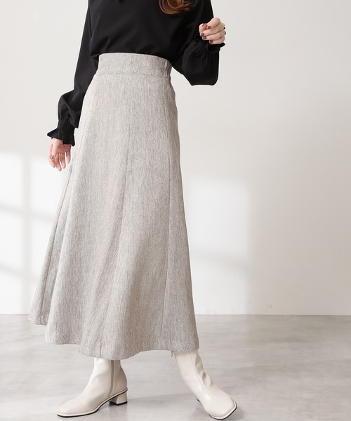 N.(N. Natural Beauty Basic)(エヌエヌナチュラルビューティーベーシック)の「◆サスペンダー付ツイードスカート(スカート・レディース・ブラウン/ベージュ/グリーン・MEDIUM)」の9枚目の写真