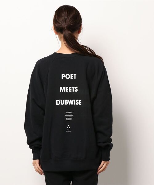 bonjour records（ボンジュールレコーズ）の「【POET MEETS DUBWISE】COMMUNE RAGLAN SLEEVE SWEAT（スウェット・レディース・ブラック/グレー・M/L）」の5枚目の写真