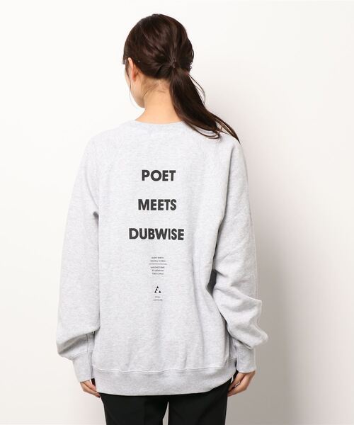 bonjour records（ボンジュールレコーズ）の「【POET MEETS DUBWISE】COMMUNE RAGLAN SLEEVE SWEAT（スウェット・レディース・ブラック/グレー・M/L）」の3枚目の写真