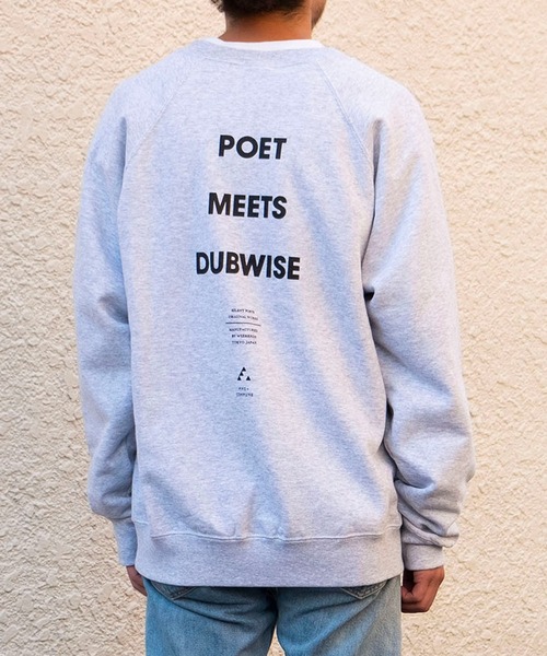 bonjour records（ボンジュールレコーズ）の「【POET MEETS DUBWISE】COMMUNE RAGLAN SLEEVE SWEAT（スウェット・レディース・ブラック/グレー・M/L）」の2枚目の写真