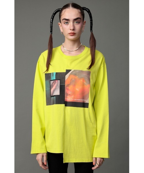 SLY（スライ）の「YUKAHIRAC X SLY PHOTO L S T/SH フォト ロングスリーブ Tシャツ（Tシャツ/カットソー・レディース・イエロー/グレー/オフホワイト・FREE）」の16枚目の写真