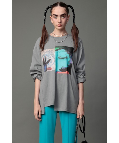 SLY（スライ）の「YUKAHIRAC X SLY PHOTO L S T/SH フォト ロングスリーブ Tシャツ（Tシャツ/カットソー・レディース・イエロー/グレー/オフホワイト・FREE）」の9枚目の写真