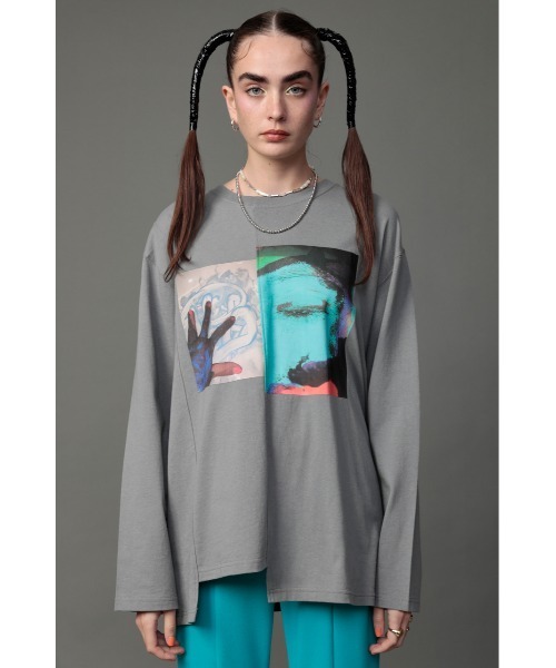 SLY（スライ）の「YUKAHIRAC X SLY PHOTO L S T/SH フォト ロングスリーブ Tシャツ（Tシャツ/カットソー・レディース・イエロー/グレー/オフホワイト・FREE）」の11枚目の写真