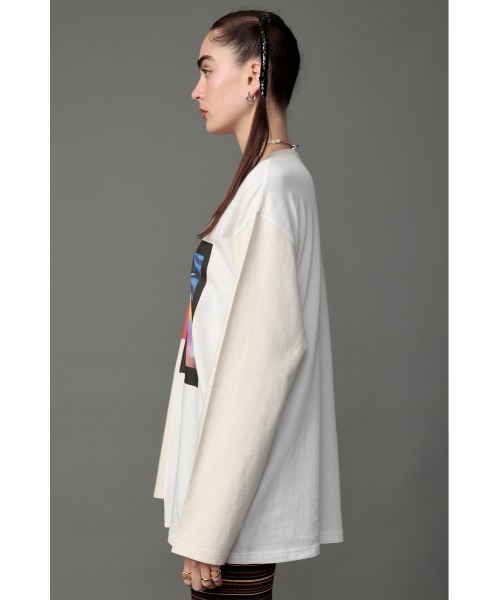 SLY（スライ）の「YUKAHIRAC X SLY PHOTO L S T/SH フォト ロングスリーブ Tシャツ（Tシャツ/カットソー・レディース・イエロー/グレー/オフホワイト・FREE）」の7枚目の写真