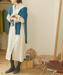 FORK&SPOON | FORK&SPOON レギュラーカラーネルシャツワンピース(ワンピース)