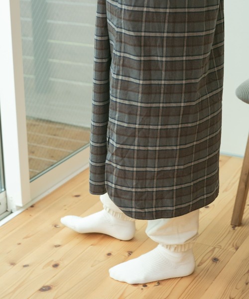 FORK&SPOON（フォークアンドスプーン）の「FORK&SPOON　レギュラーカラーネルシャツワンピース（ワンピース・レディース・チャコールグレー/グリーン系その他/ホワイト系その他・ONE）」の13枚目の写真