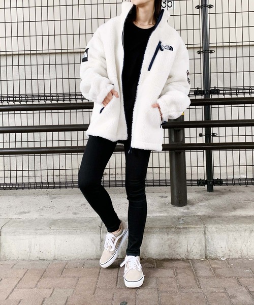 THE NORTH FACE（ザノースフェイス）の「【THE NORTH FACE】(ザ・ノース・フェイス) RIMO FLEECE JACKET ボア ジャケット（ブルゾン・レディース・アイボリー/ブラック/ベージュ/ライトベージュ・L/M/XL/XXL/XS/S）」の15枚目の写真