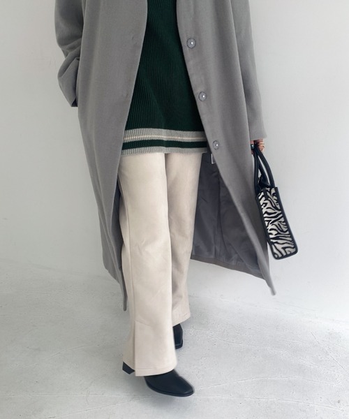 archives(アルシーヴ)の「Vネックコート(ノーカラーコート・レディース・アイボリー/ブラック/グレー/グレイッシュベージュ/ピンクベージュ・MEDIUM)」の10枚目の写真