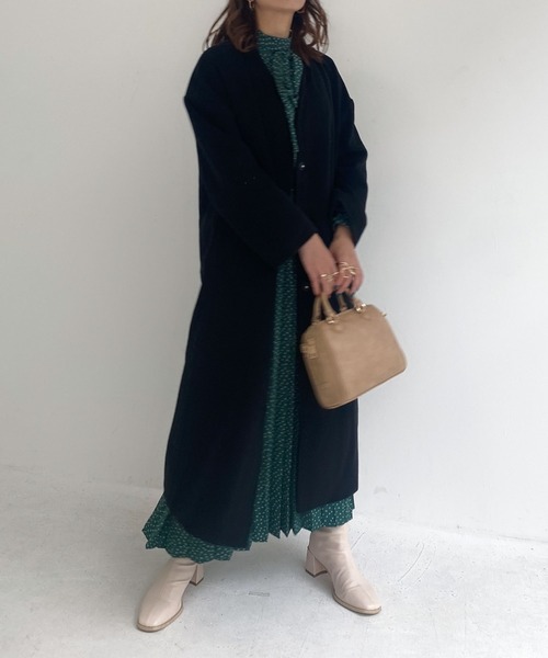 archives(アルシーヴ)の「Vネックコート(ノーカラーコート・レディース・アイボリー/ブラック/グレー/グレイッシュベージュ/ピンクベージュ・MEDIUM)」の21枚目の写真