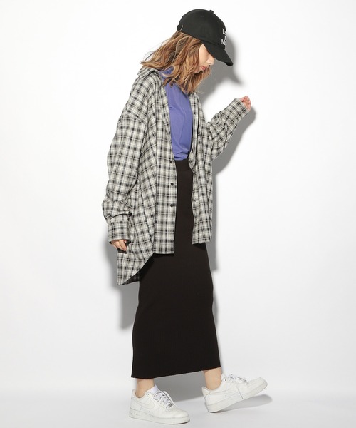 PBLIM（ページボーイリム）の「【PAGEBOYLIM】ニットタイトスカート（スカート・レディース・ブラック/ブルー/グリーン・FREE）」の4枚目の写真