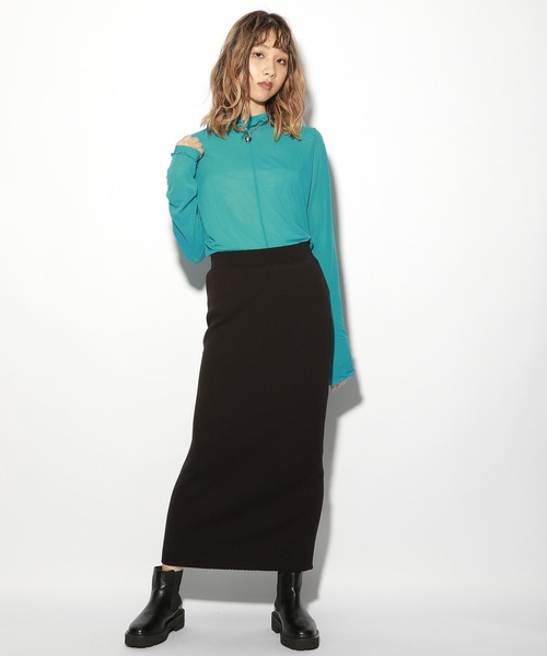 PBLIM（ページボーイリム）の「【PAGEBOYLIM】ニットタイトスカート（スカート・レディース・ブラック/ブルー/グリーン・FREE）」の12枚目の写真