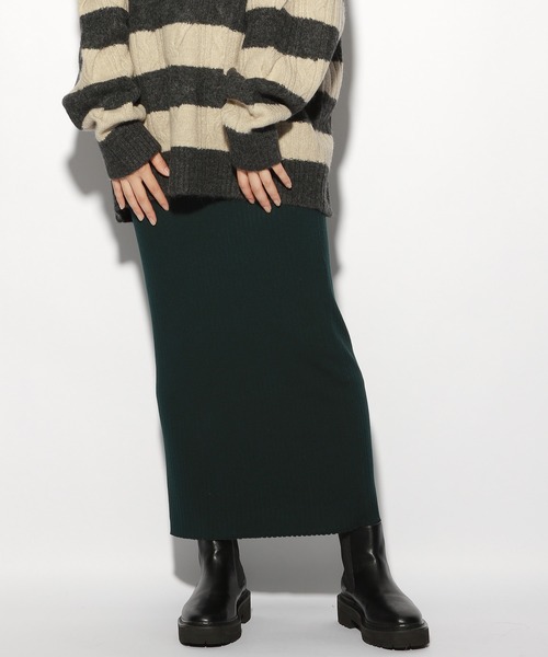 PBLIM（ページボーイリム）の「【PAGEBOYLIM】ニットタイトスカート（スカート・レディース・ブラック/ブルー/グリーン・FREE）」の8枚目の写真