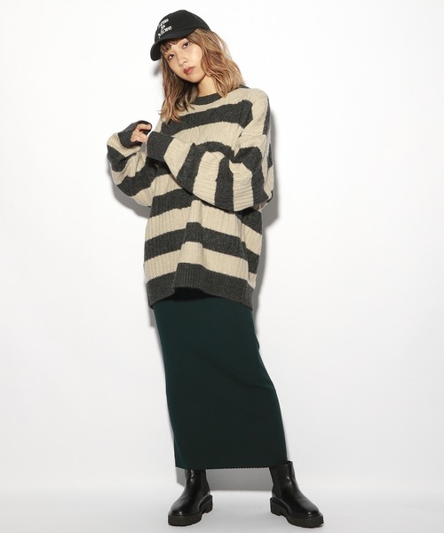 PBLIM（ページボーイリム）の「【PAGEBOYLIM】ニットタイトスカート（スカート・レディース・ブラック/ブルー/グリーン・FREE）」の22枚目の写真