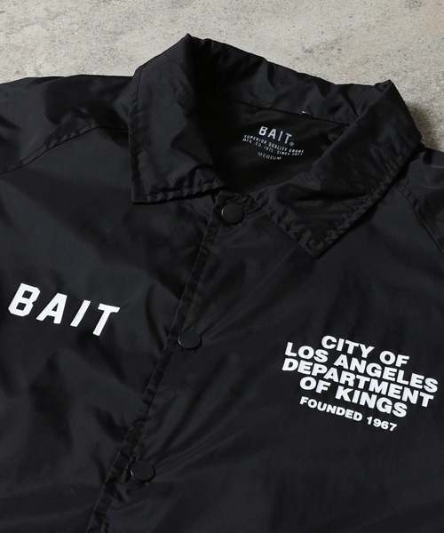 BAIT（ベイト）の「【2109_BAT】BAIT DEPARTMENT COACH JACKET 216-BAT-JKT-001（ナイロンジャケット・メンズ・ブラック・MEDIUM/LARGE/X-LARGE/XX-LARGE）」の5枚目の写真