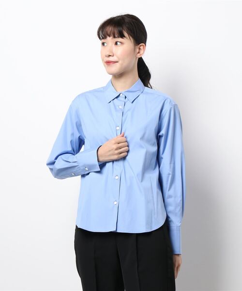 IENA（イエナ）の「タイプライターコンパクトSH（シャツ/ブラウス・レディース・サックスブルー/ブルー/チョコ・38/36）」の10枚目の写真