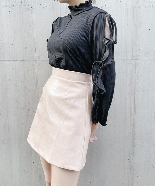 lilLilly(リルリリー)の「レザークロコミニスカート(スカート・レディース・ブラック/ピンク・SMALL/MEDIUM)」の19枚目の写真