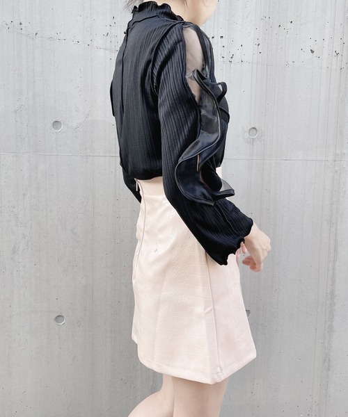 lilLilly(リルリリー)の「レザークロコミニスカート(スカート・レディース・ブラック/ピンク・SMALL/MEDIUM)」の14枚目の写真