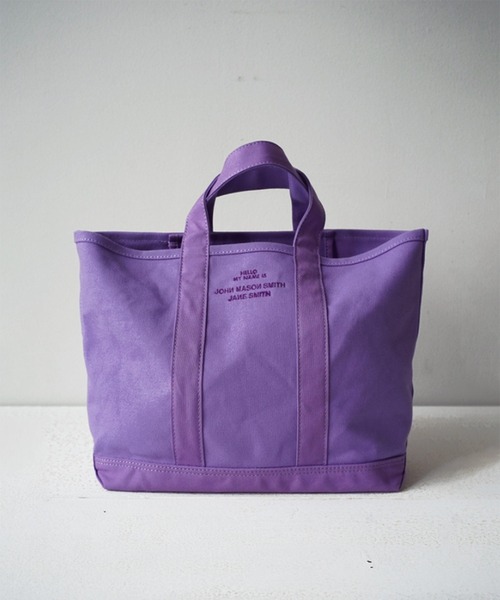 JANESMITH（ジェーンスミス）の「JANESMITH ジェーンスミス / TOTE BAG MIDIUM ミディアムトートバッグ / 22SBG-#155S（トートバッグ・レディース・ナチュラル/オレンジ系その他/バイオレット・FREE）」の2枚目の写真