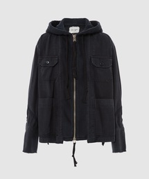 BAKER HOODIE FRONT BOXY BLACK