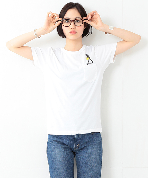 BEAMS BOY(ビームスボーイ)の「BEAMS BOY / シルエット ポケットT(Tシャツ/カットソー・レディース・ホワイト/ホワイト系その他/その他1・ONE SIZE)」の3枚目の写真