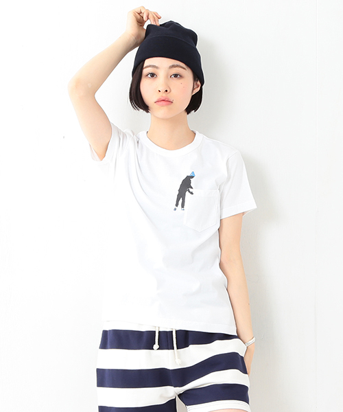 BEAMS BOY(ビームスボーイ)の「BEAMS BOY / シルエット ポケットT(Tシャツ/カットソー・レディース・ホワイト/ホワイト系その他/その他1・ONE SIZE)」の2枚目の写真