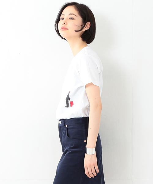 BEAMS BOY(ビームスボーイ)の「BEAMS BOY / シルエット ポケットT(Tシャツ/カットソー・レディース・ホワイト/ホワイト系その他/その他1・ONE SIZE)」の18枚目の写真