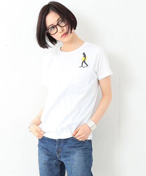 BEAMS BOY(ビームスボーイ)の「BEAMS BOY / シルエット ポケットT(Tシャツ/カットソー・レディース・ホワイト/ホワイト系その他/その他1・ONE SIZE)」の15枚目の写真