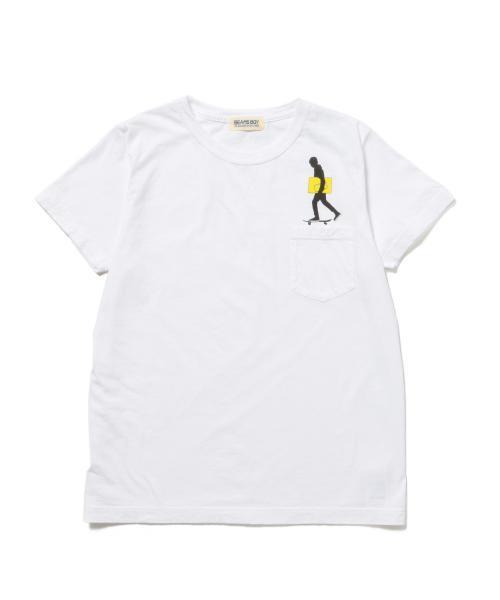 BEAMS BOY(ビームスボーイ)の「BEAMS BOY / シルエット ポケットT(Tシャツ/カットソー・レディース・ホワイト/ホワイト系その他/その他1・ONE SIZE)」の6枚目の写真