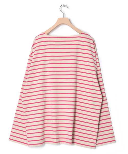 w closet（ダブルクローゼット）の「ボーダーボートネックロンTee（Tシャツ/カットソー・レディース・ホワイト×ピンク/グリーン系その他/ブラック×ホワイト/ホワイト系その他/ブルー系その他/グリーン系その他2・FREE）」の7枚目の写真