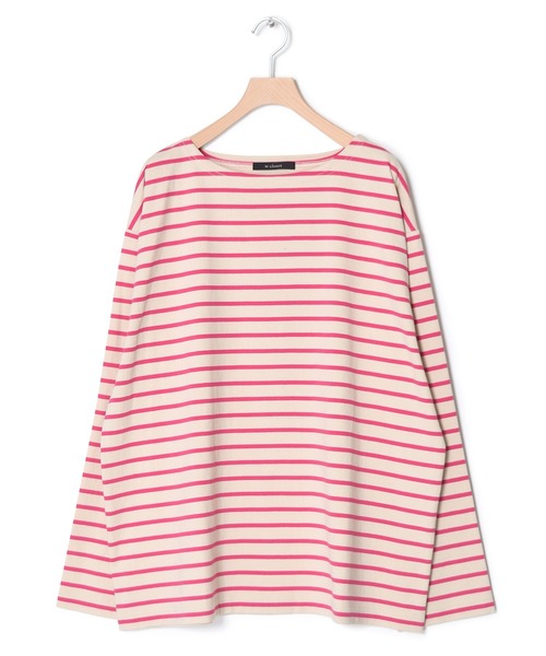 w closet（ダブルクローゼット）の「ボーダーボートネックロンTee（Tシャツ/カットソー・レディース・ホワイト×ピンク/グリーン系その他/ブラック×ホワイト/ホワイト系その他/ブルー系その他/グリーン系その他2・FREE）」の8枚目の写真